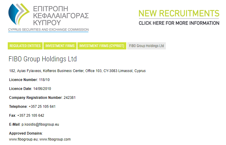 FIBO Group license FIBO Group license