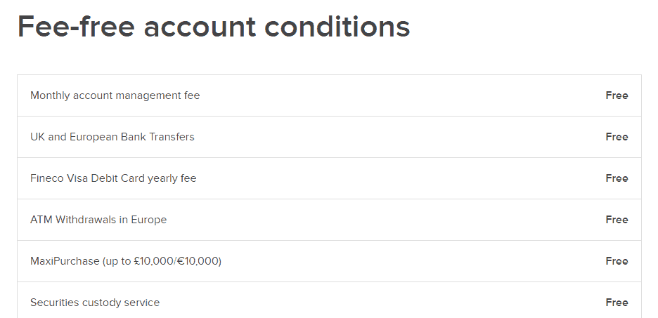 FinecoBank Review Account Conditions FinecoBank Review Account Conditions