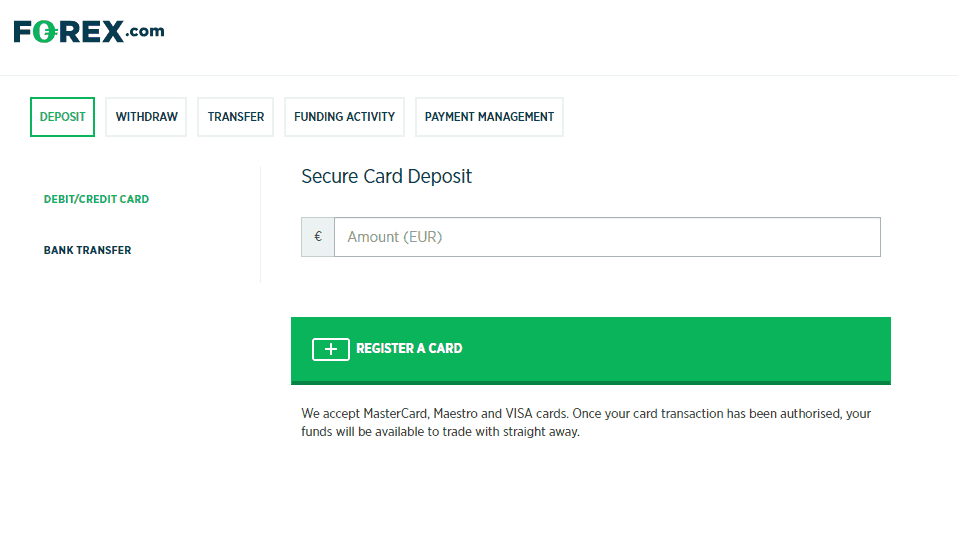 Forex.com Review Deposit Forex.com Deposit/Withdrawal Review