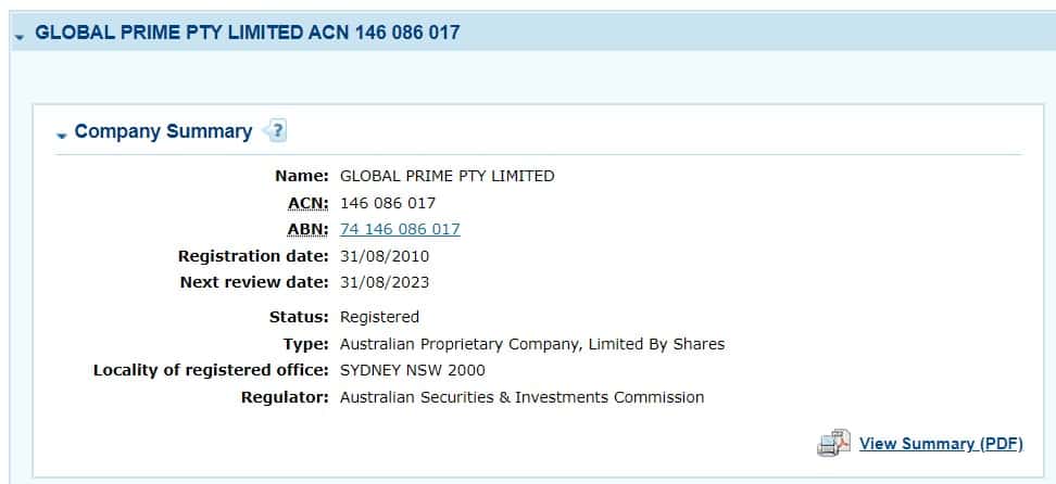 Global Prime Review License
