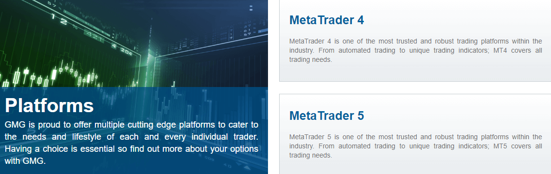 GMG Markets platform GMG Markets platform