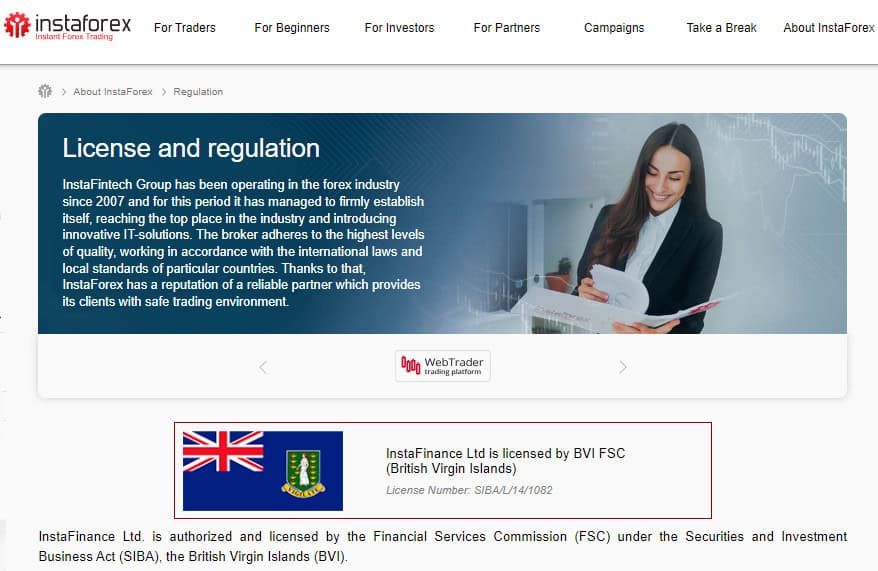 InstaForex license InstForex License Review
