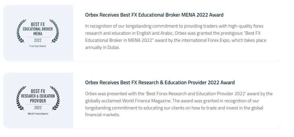 Orbex Review - Awards Orbex Review Awards