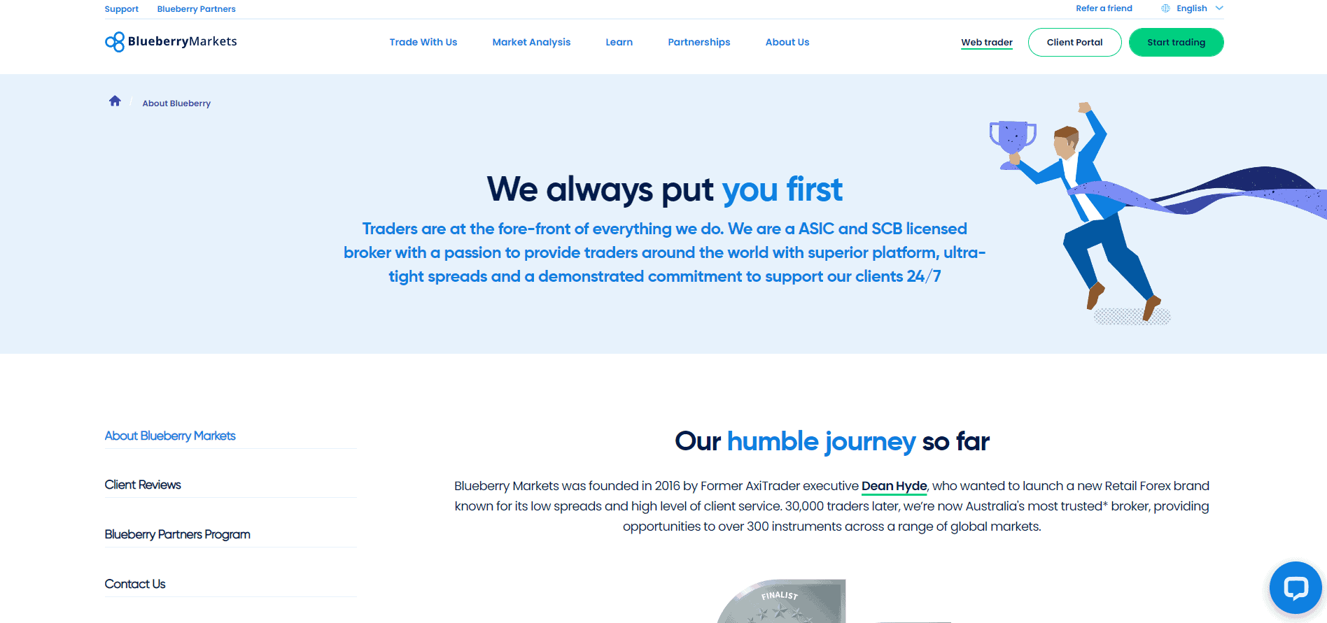 Blueberry Markets website