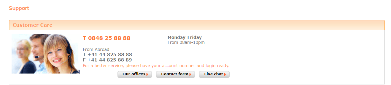 Swissquote Review Customer Support