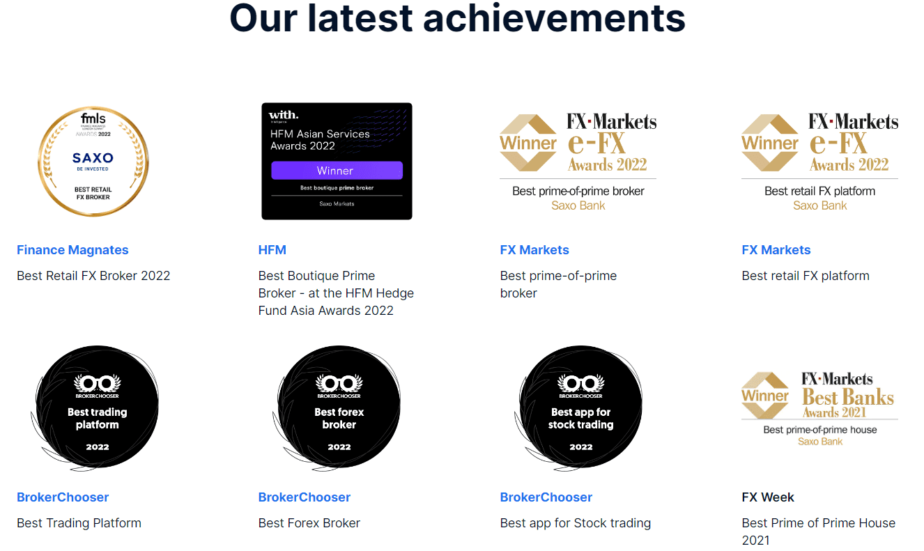 Saxo Bank Review Awards