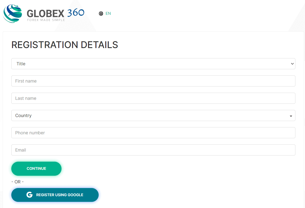 Globex360 Review Opening Account