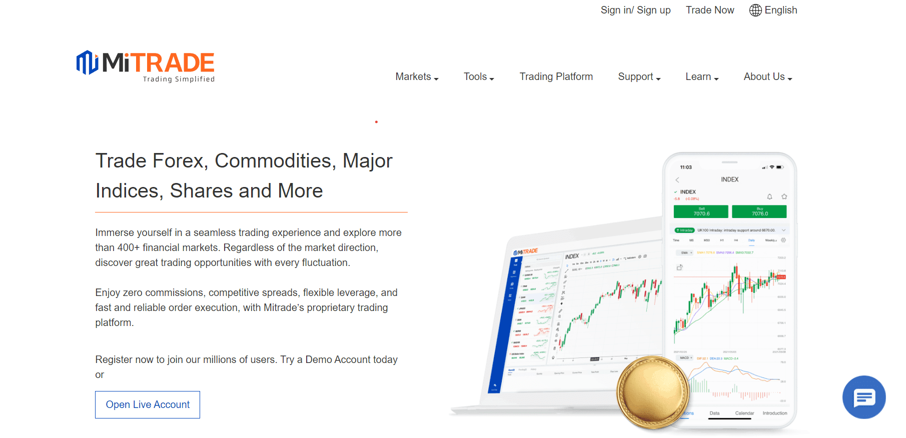 Mitrade Review Official Website