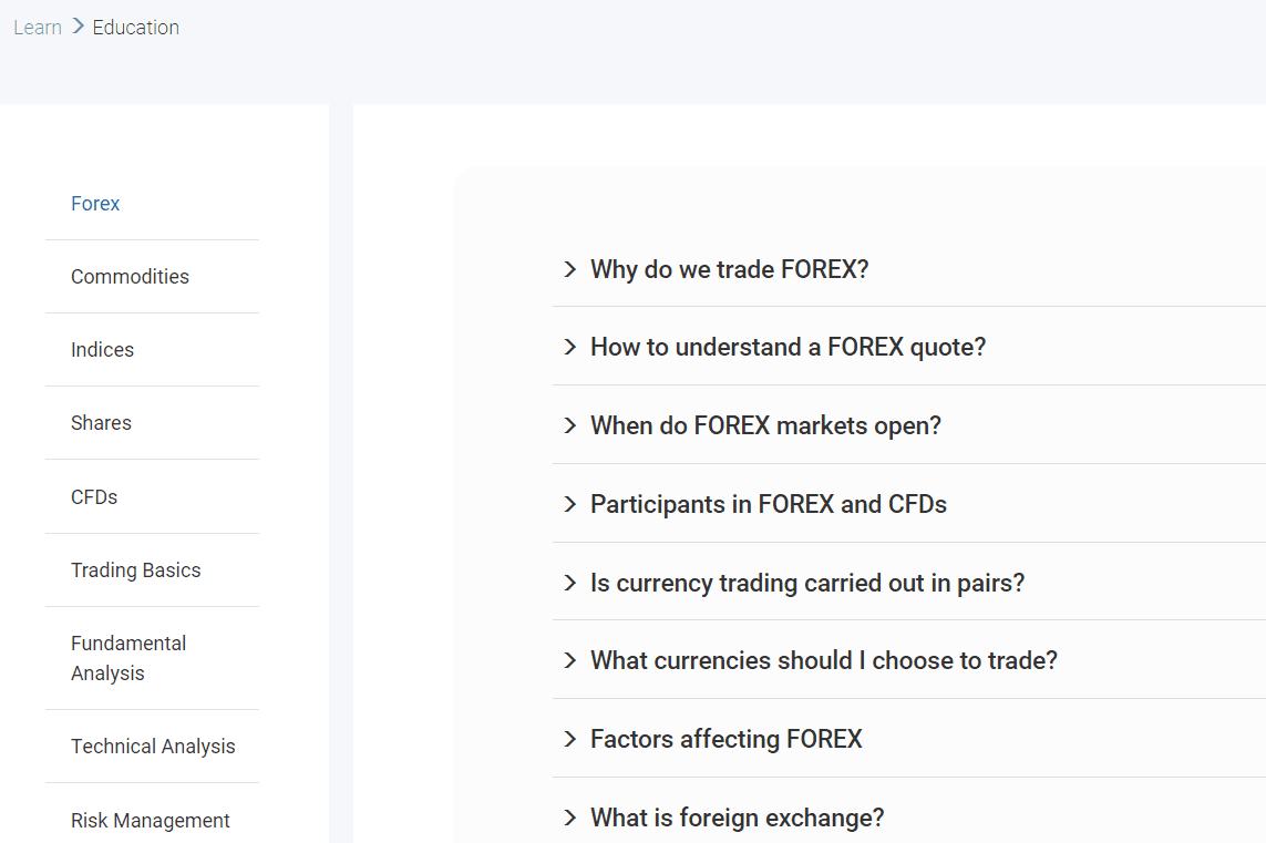 Mitrade Review Education