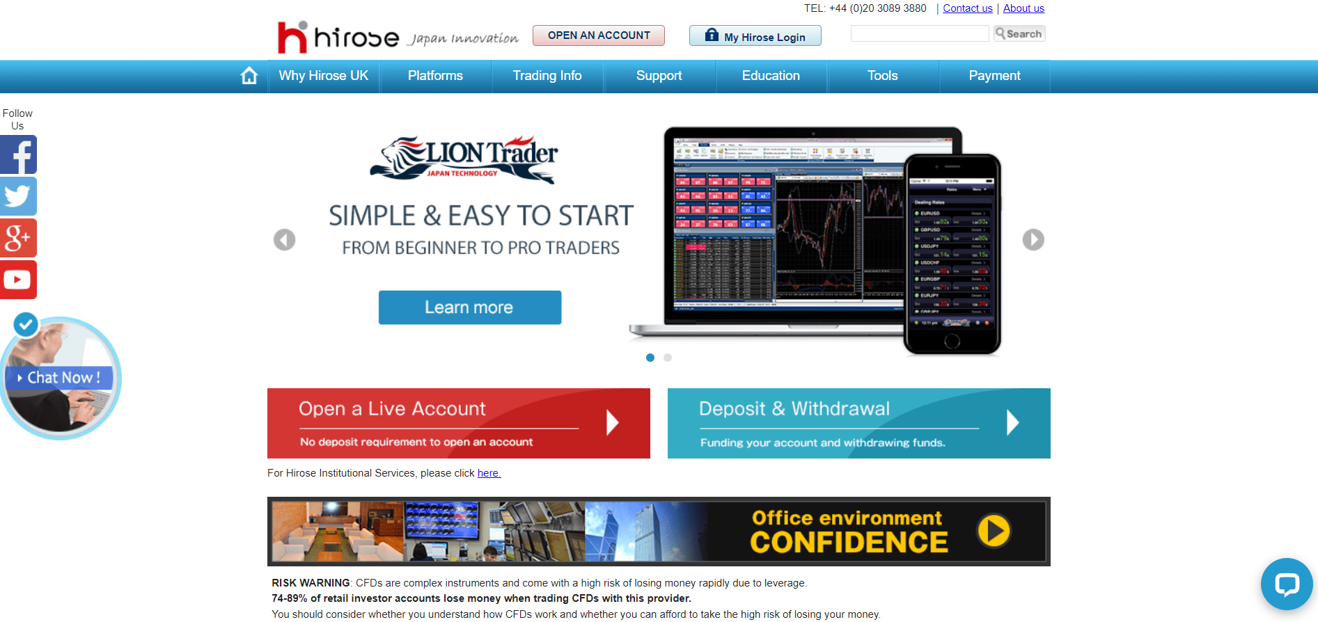 Hirose Financial Review Official Website