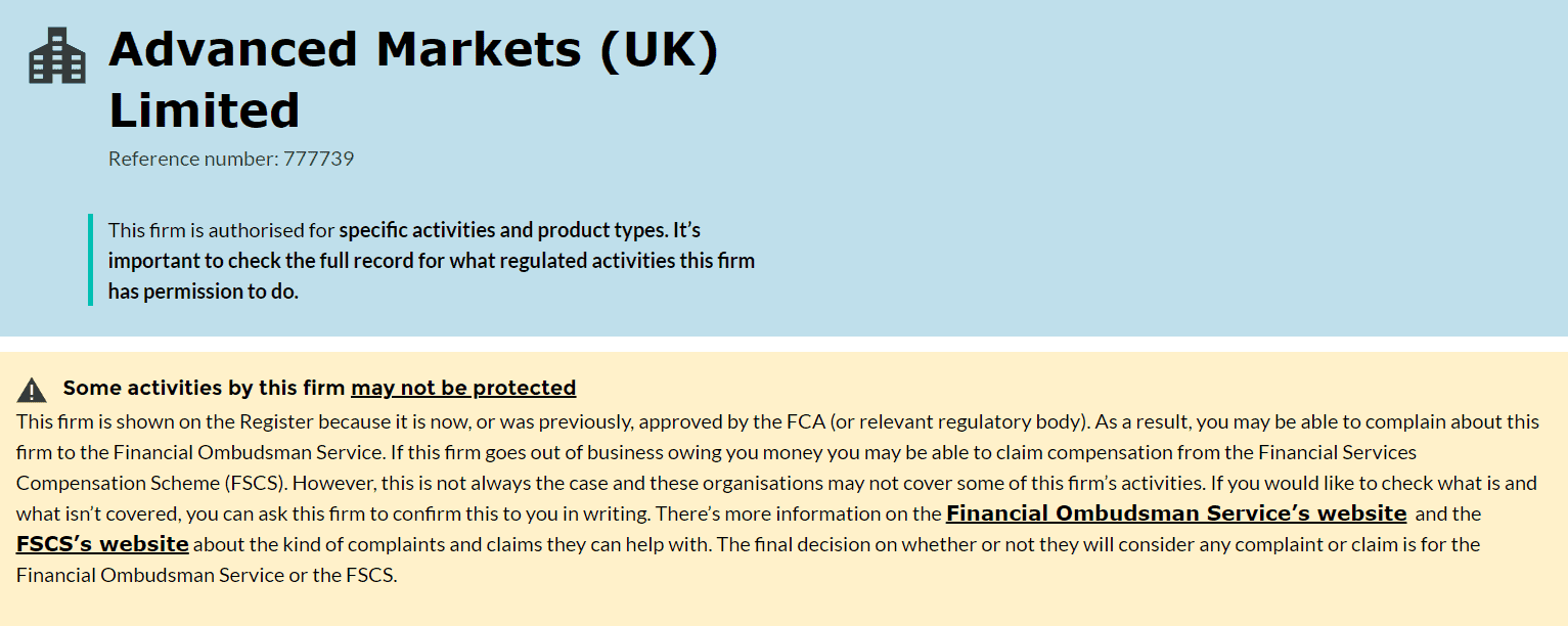 Advanced Markets Review License