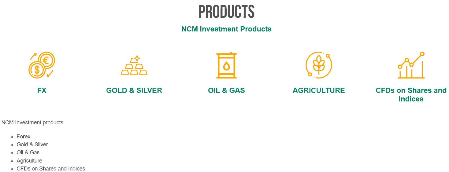 NCM Investment Review Trading Instruments