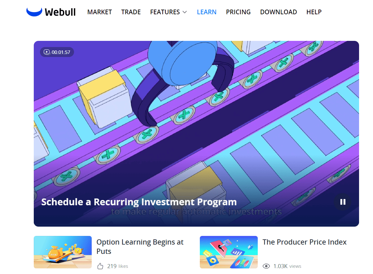 Webull Review Education