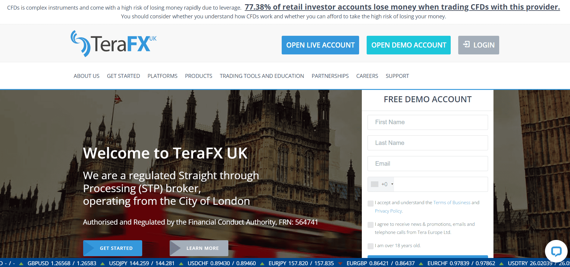TeraFX Review Official Website