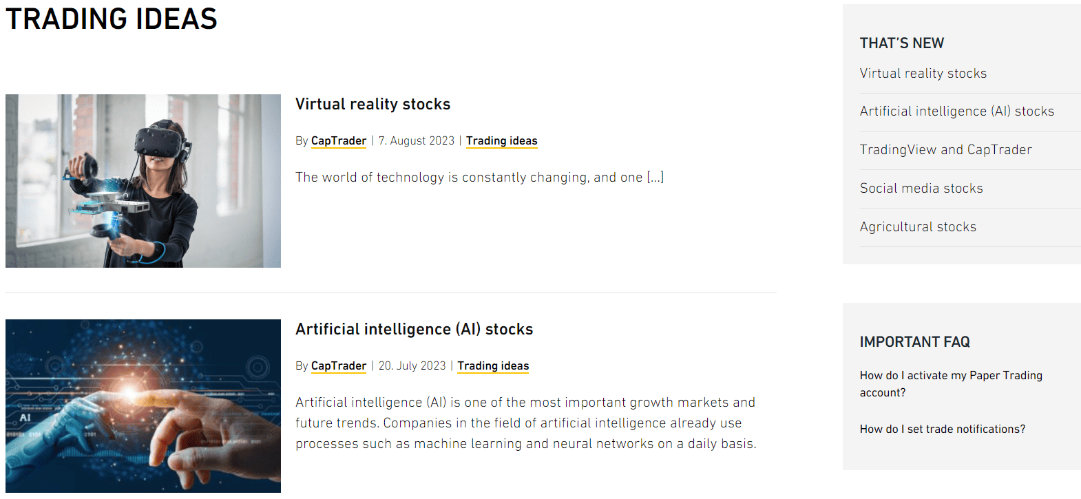 CapTrader Review Education