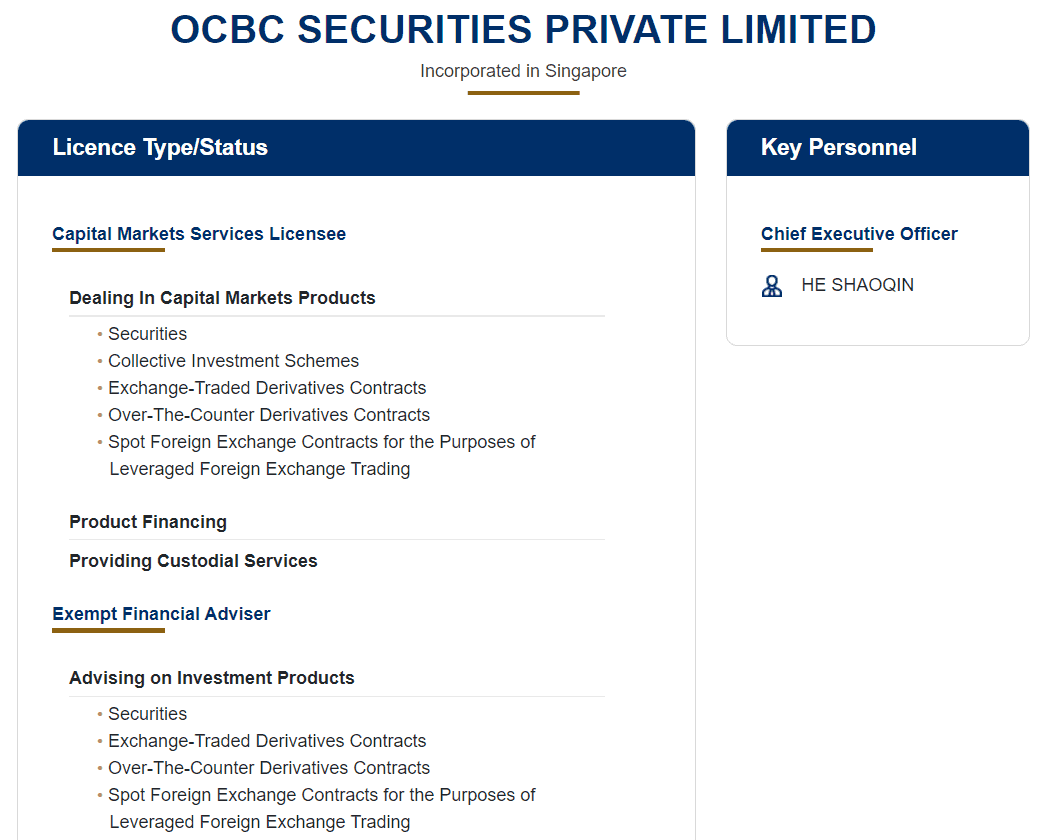 OCBC Securities Review License