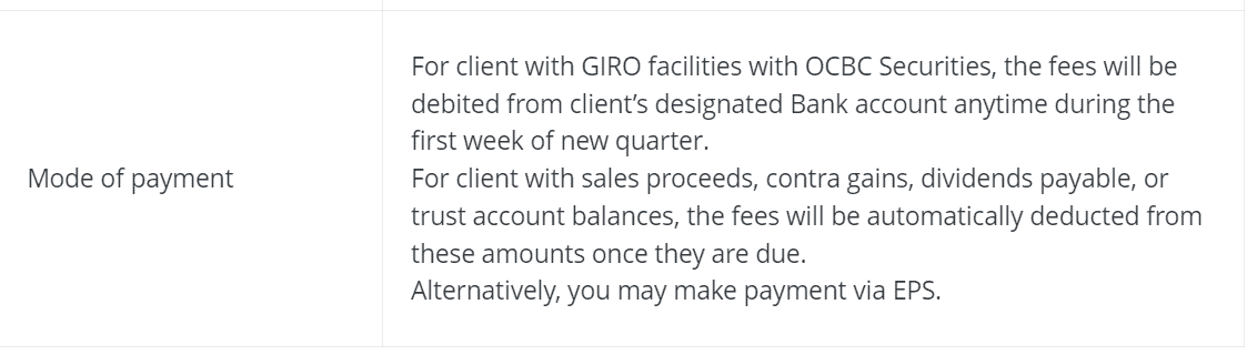 OCBC Securities Review Payment Methods