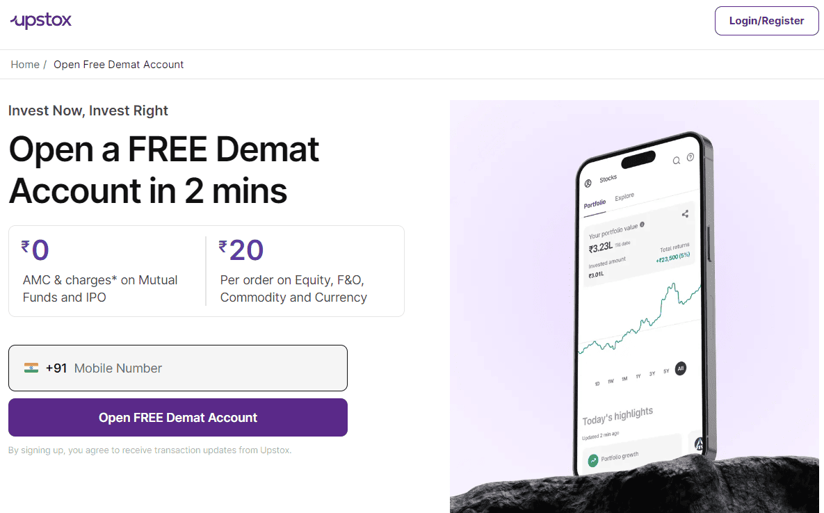 Upstox Review Opening Account