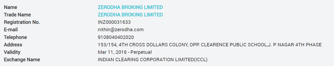 Zerodha Review License
