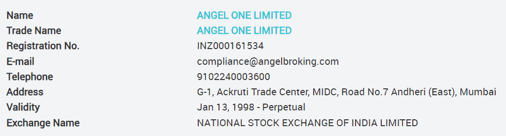 Angel One Review License