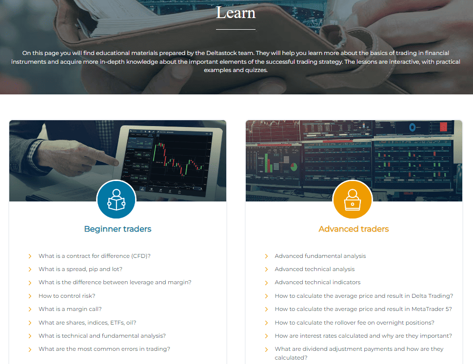 DeltaStock Review Education
