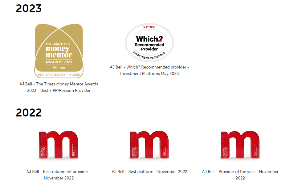 AJ Bell Review Awards