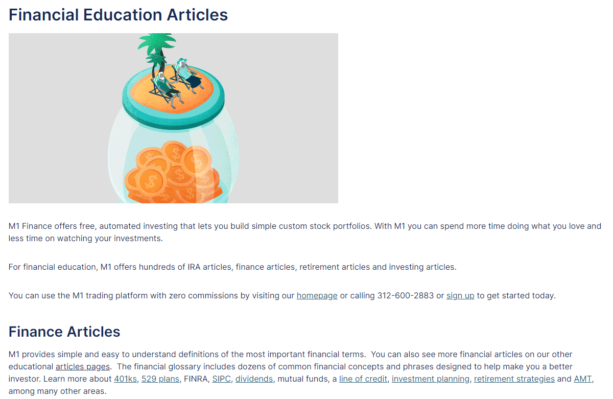 M1 Finance Review Education