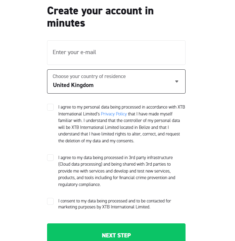 XTB Account Opening Review