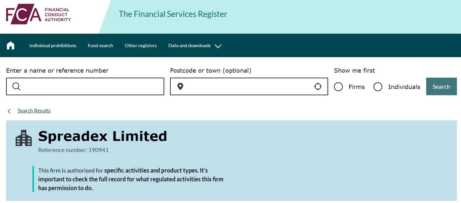 Spreadex Review Licence