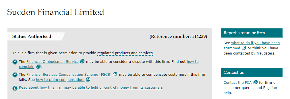 Sucden Financial Review License