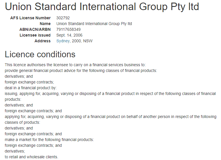 USGFX license